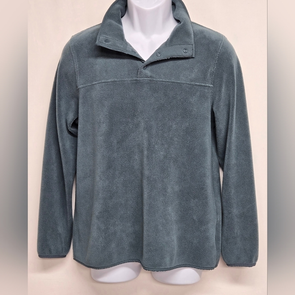 32 Degrees Heat S Mens Henley Fleece Super Stretch Sweater Green
